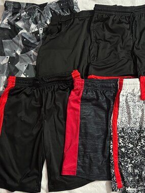 6pk Sz 10-12 Children’s Place Boys Print Active Pull-On Jogger Basketball Shorts